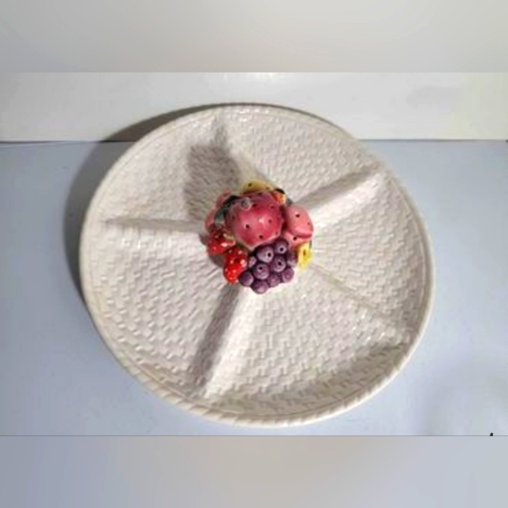 Vintage #TILSO #Japan #Dividedplate#fruitapplied